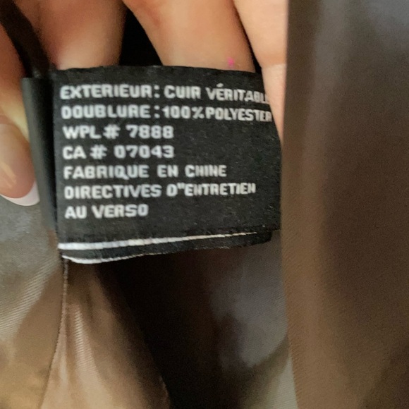 Anne Klein Dark Brown Leather Jacket Large - Picture 3 of 9